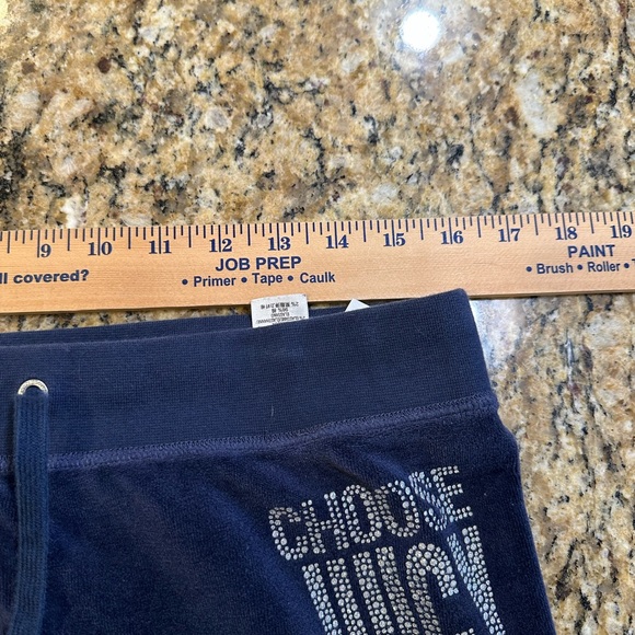 Juicy Couture Y2K Navy Blue VELOUR Leisure Pants. Size large - Picture 4 of 5